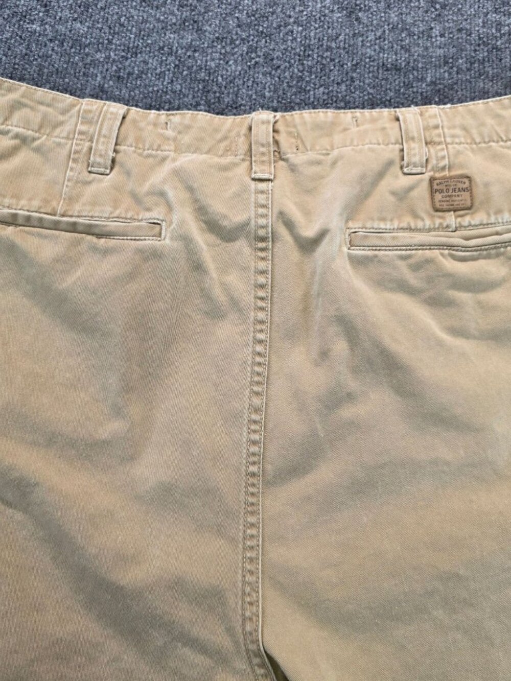 Polo Jeans Co. Ralph Lauren Denim Shorts 38 Beige Streetwear Casual Retro - Picture 8 of 9
